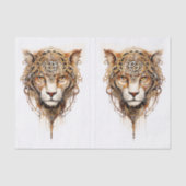 Steampunk Tiger Metallic Wielen Decoupage LR 136 Tissuepapier (Voorkant)