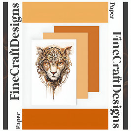 Steampunk Tiger Metallic Wielen Decoupage R 136 Inpakpapier Vel