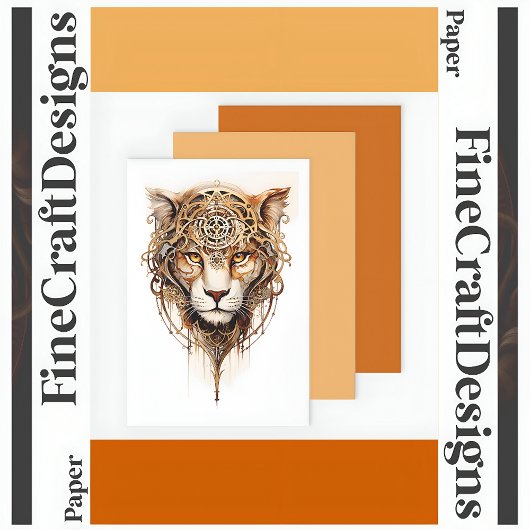 Steampunk Tiger Metallic Wielen Decoupage R 136 Inpakpapier Vel