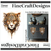 Steampunk Tiger Metallic Wielen Decoupage R 136 Tissuepapier