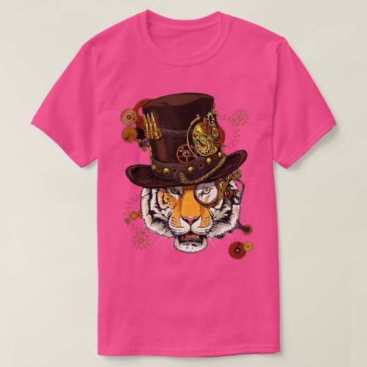 Steampunk Tiger Steampunk Tiger Dierenvrienden T-shirt (Design voorkant)