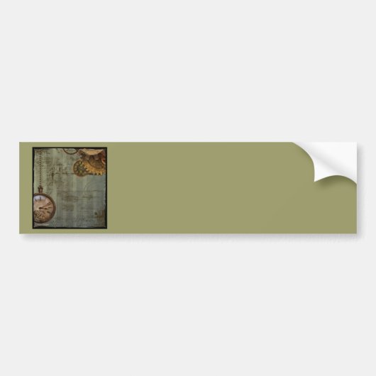 Steampunk-tijdmachine Bumpersticker (Voorkant)