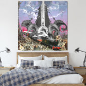 Steampunk Tijdmachine Canvas Print  (Insitu (Slaapkamer))
