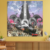 Steampunk Tijdmachine Canvas Print  (Insitu (Woonkamer))