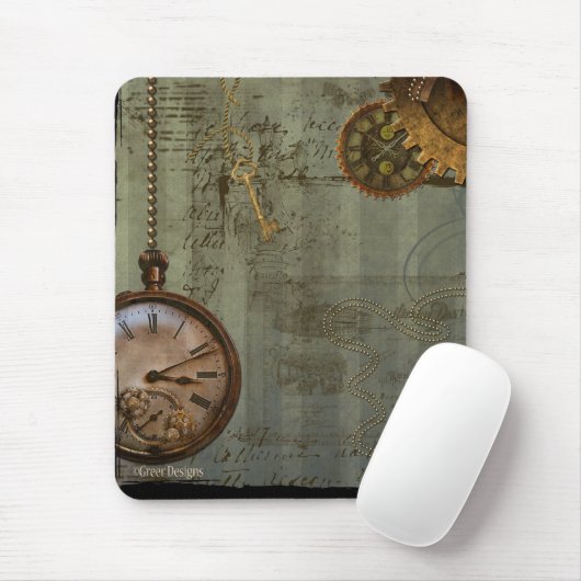 Steampunk-tijdmachine Muismat (Met muis)