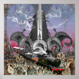 Steampunk-tijdmachine Poster