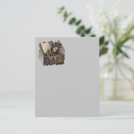 Steampunk tijdmachine -  schatkist (Staand voorkant)