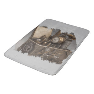 Steampunk tijdmachine -  schatkist badmat