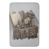 Steampunk tijdmachine -  schatkist badmat (Voorkant Verticaal)