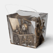 Steampunk tijdmachine -  schatkist bedankdoosjes (Achterkant)