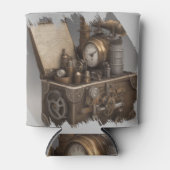 Steampunk tijdmachine -  schatkist blikjeskoeler (Voorkant)