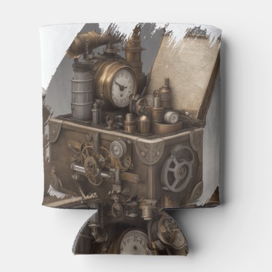 Steampunk tijdmachine - schatkist blikjeskoeler (Achterkant)