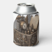 Steampunk tijdmachine - schatkist blikjeskoeler (Blikje Achterkant)