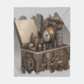 Steampunk tijdmachine -  schatkist fleece deken (Voorkant)