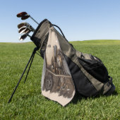 Steampunk tijdmachine -  schatkist golfhanddoek (Groen)