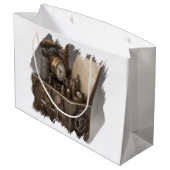 Steampunk tijdmachine - schatkist groot cadeauzakje (Achterkant Gekanteld)