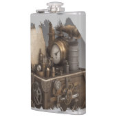 Steampunk tijdmachine - schatkist heupfles (Links)