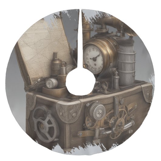 Steampunk tijdmachine -  schatkist kerstboom rok (Voorkant)