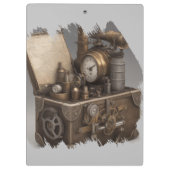 Steampunk tijdmachine - schatkist klembord (Achterkant)