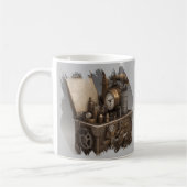 Steampunk tijdmachine -  schatkist koffiemok (Links)