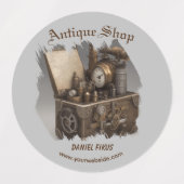 Steampunk tijdmachine - schatkist labels (Design 2)