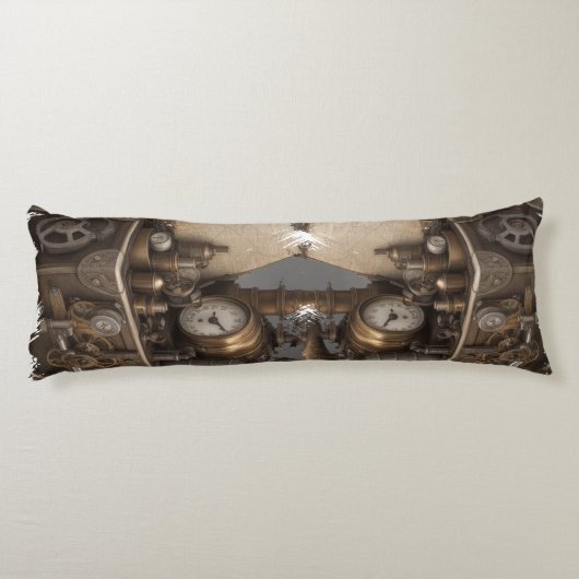 Steampunk tijdmachine -  schatkist lichaamskussen (Achterkant)