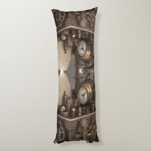 Steampunk tijdmachine -  schatkist lichaamskussen (Achterkant (Verticaal))