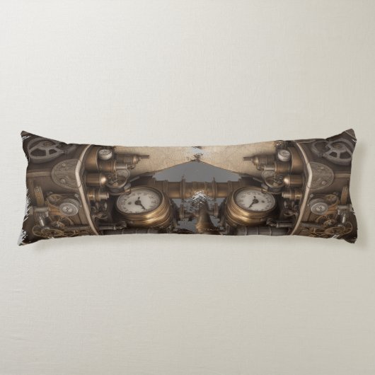 Steampunk tijdmachine -  schatkist lichaamskussen (Voorkant)