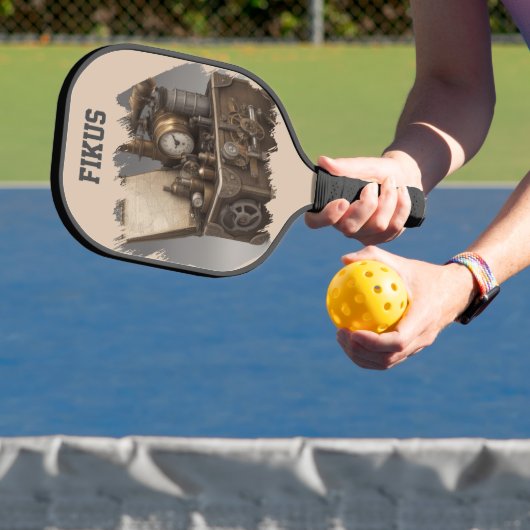 Steampunk tijdmachine -  schatkist pickleball paddle (Insitu)