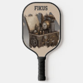 Steampunk tijdmachine -  schatkist pickleball paddle (Voorkant)