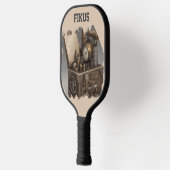 Steampunk tijdmachine -  schatkist pickleball paddle (Links)