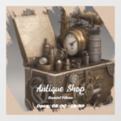 Steampunk tijdmachine -  schatkist raamsticker (Vel)