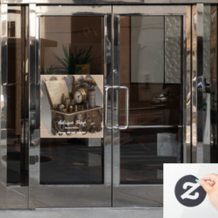 Steampunk tijdmachine -  schatkist raamsticker