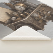 Steampunk tijdmachine -  schatkist sherpa deken (3/4)