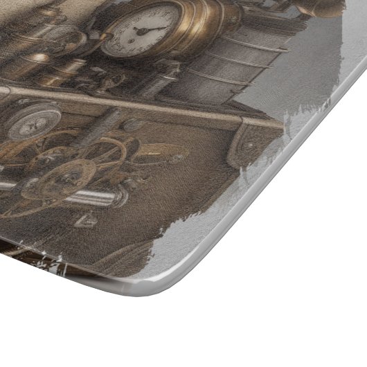 Steampunk tijdmachine -  schatkist snijplank (Hoek)