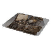 Steampunk tijdmachine - schatkist snijplank (Hoek)