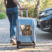 Steampunk tijdmachine -  schatkist sticker (Koffer Insitu)