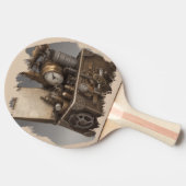 Steampunk tijdmachine - schatkist tafeltennisbatje (Zijkant)