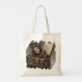Steampunk tijdmachine -  schatkist tote bag (Achterkant)