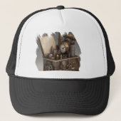 Steampunk tijdmachine -  schatkist trucker pet (Voorkant)