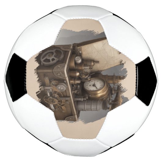 Steampunk tijdmachine -  schatkist voetbal (Gedraaid)