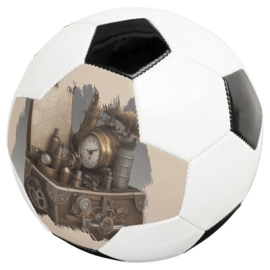 Steampunk tijdmachine -  schatkist voetbal (Drie kwart)