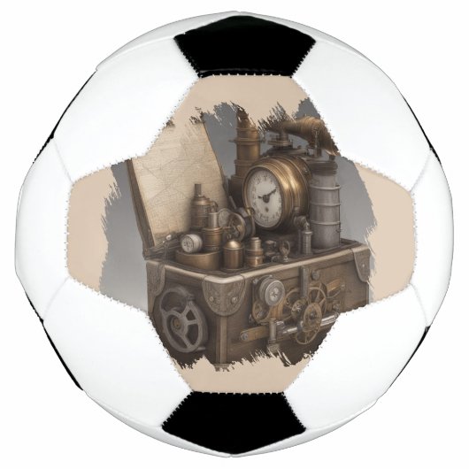 Steampunk tijdmachine -  schatkist voetbal (Voorkant)