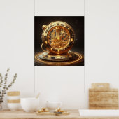 Steampunk,Tijdmachine, Tijd/Ruimte/Continuüm007XV2 Poster (Keuken)