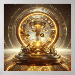 Steampunk Tijdmachine - Tijd/Ruimte/Continuum 001X Poster