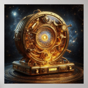 Steampunk, Tijdmachine, Tijd/Ruimte/Continuum 002X Poster