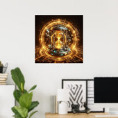 Steampunk, Tijdmachine, Tijd/Ruimte/Continuum 003X Poster (Thuiskantoor)