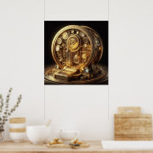 Steampunk, Tijdmachine, Tijd/Ruimte/Continuum 005X Poster (Keuken)