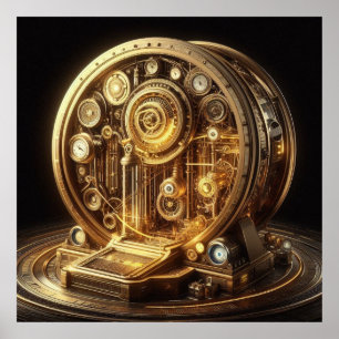 Steampunk, Tijdmachine, Tijd/Ruimte/Continuum 005X Poster