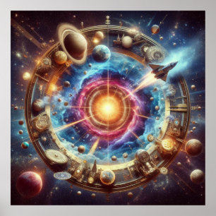Steampunk/Tijdmachine, Tijd/Ruimte/Continuum 6000X Poster